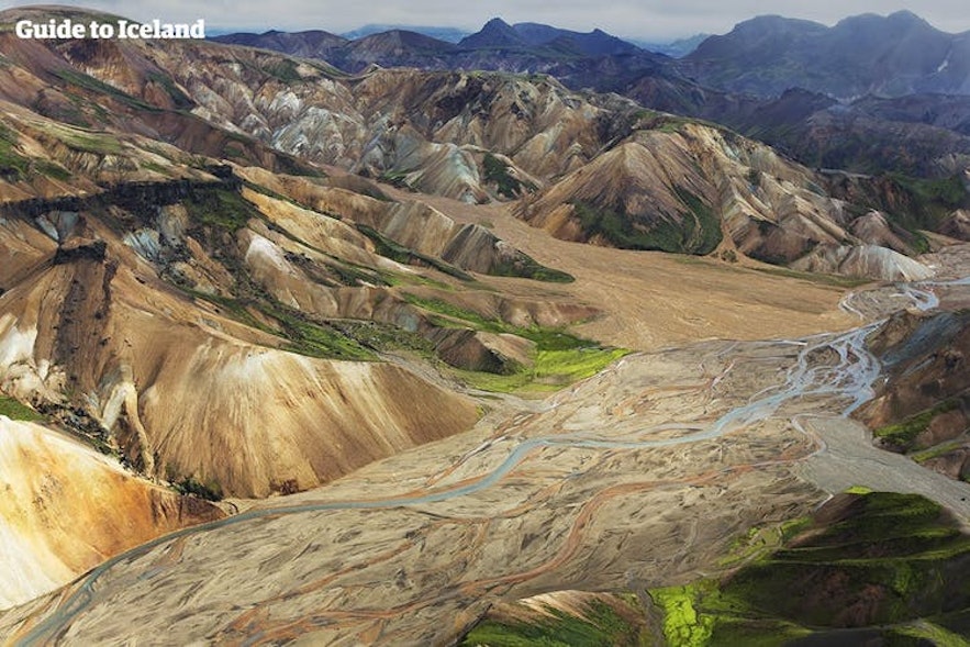 Flying over Iceland can expose you to amazing landscapes.