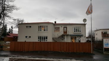 Widok z drogi na Akureyri Hostel.