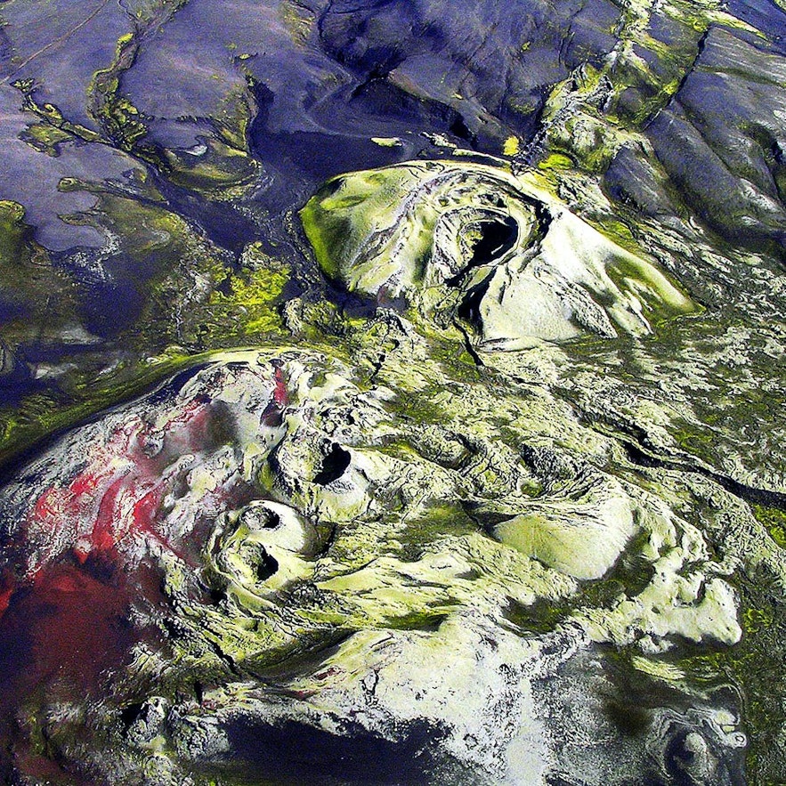 拉基火山口的鸟瞰图非常壮观！