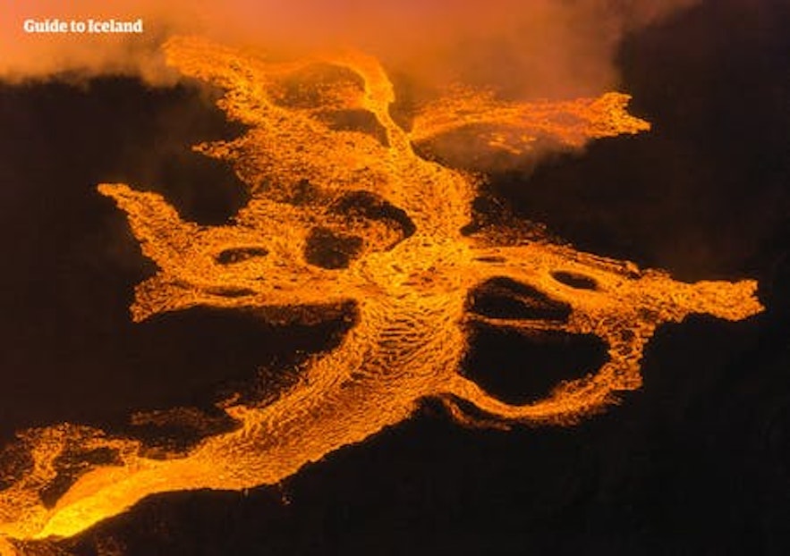 2014年从空中拍摄的巴达本加火山（Bárðarbunga）