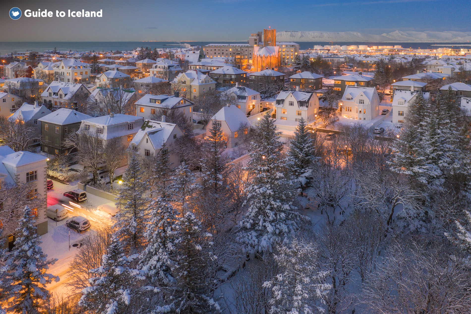 Reykjavik, the capital of Iceland, has a population of around 200,000.