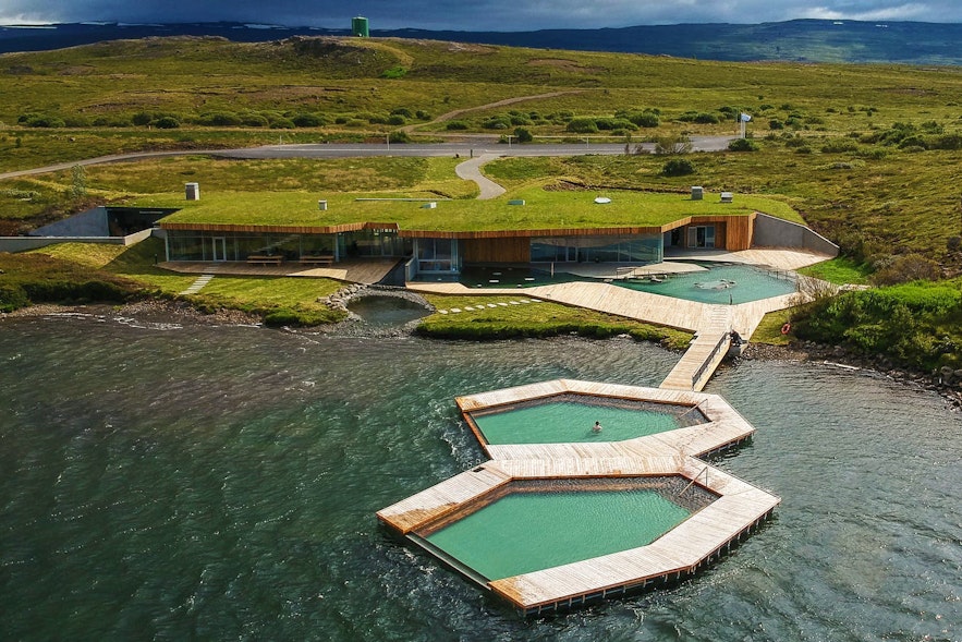 The Vök Baths are geothermal spa in east Iceland.