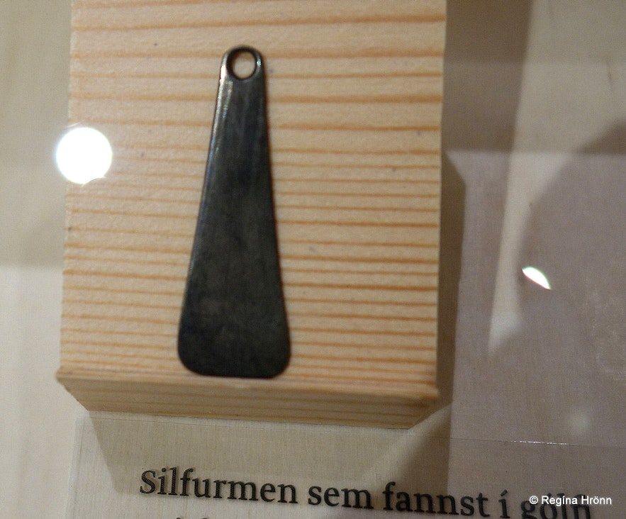 A silver pendant found at Hofstaðir archaeological site Mývatn N-Iceland