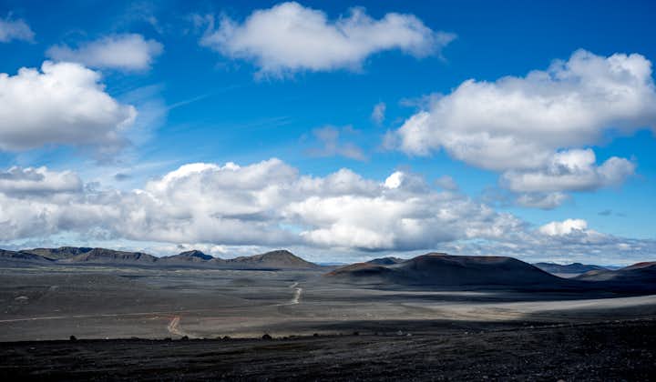 There are many barren Highland landscapes in Iceland.