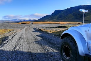 A super jeep is perfect for the diverse terrain of Thorsmork and the Icelandic Highlands.