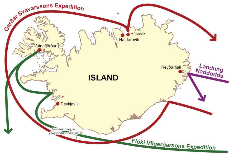아이슬란드 정착은 탐험가 세 명의 모험에서 시작되었습니다.