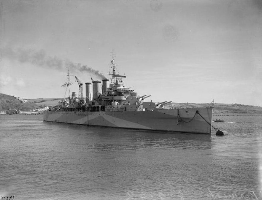 The HMS Berwick was a ship that ferried Allied troops to Iceland in its defence.