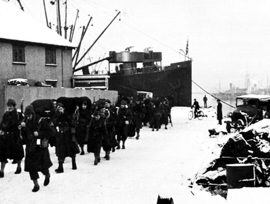 2차 세계대전 중 아이슬란드에 도착한 외국군