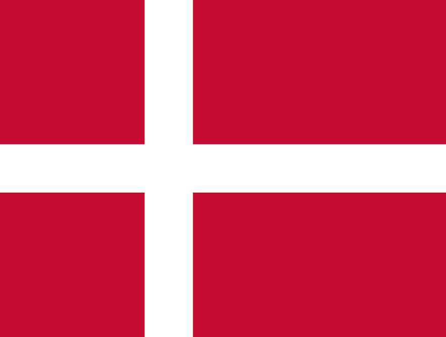 The Danish flag (known as the "Dannebrog").