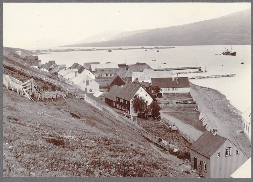Akureyri as photographed at the end of the 19th Century.