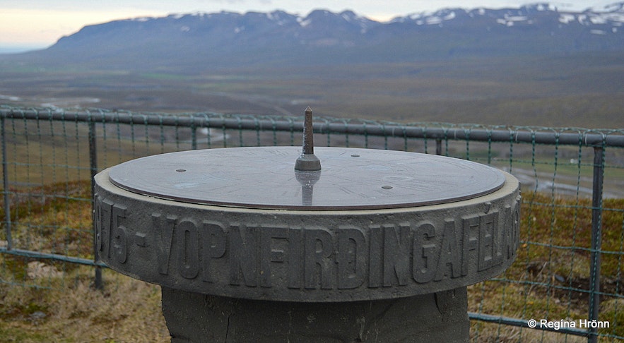 The view-dial on Bustarfell East-Iceland