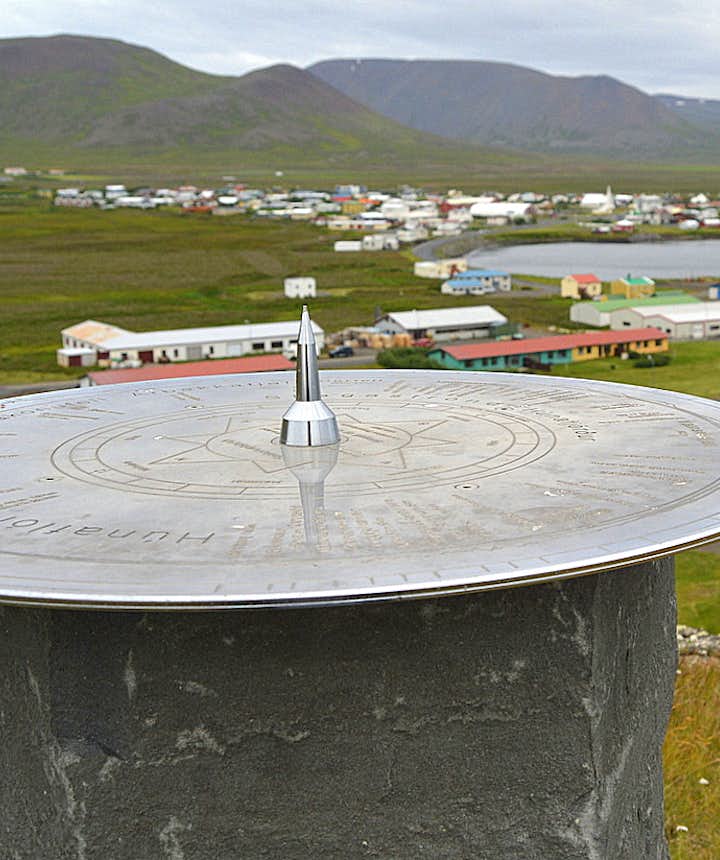 The view-dial at Spákonuhöfði Skagaströnd