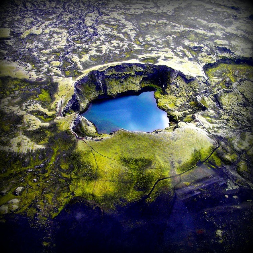 Lakagigur is a row of craters in the South Icelandic Highlands.