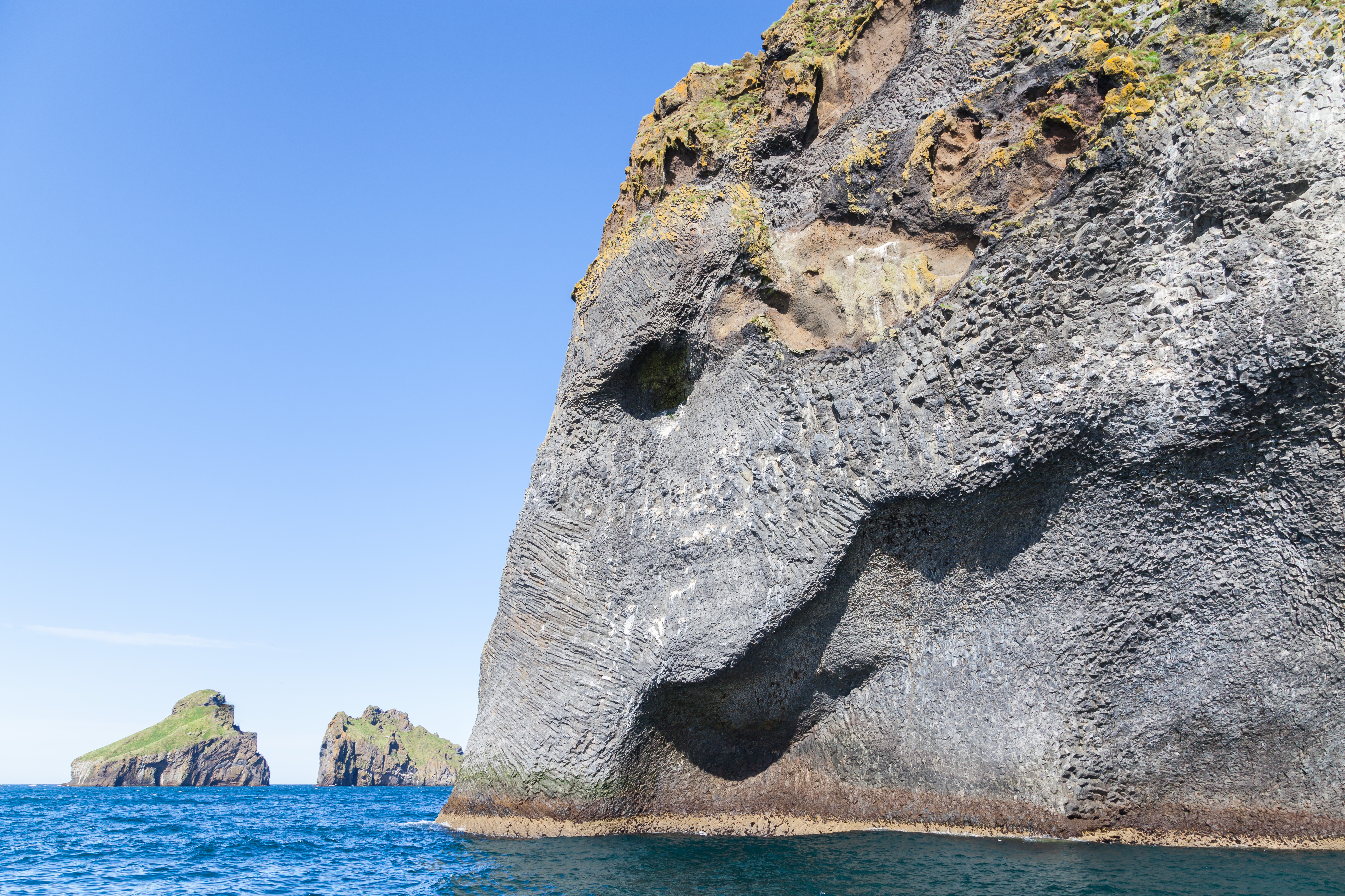 Elephant Rock is a feature of the Westman Islands.