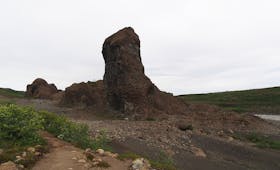 One of the rock formations found in the Vesturdalur Valley in Iceland's North.