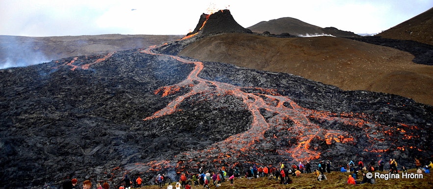 Volcanic eruption in Geldingadalir on the Reykjanes peninsula