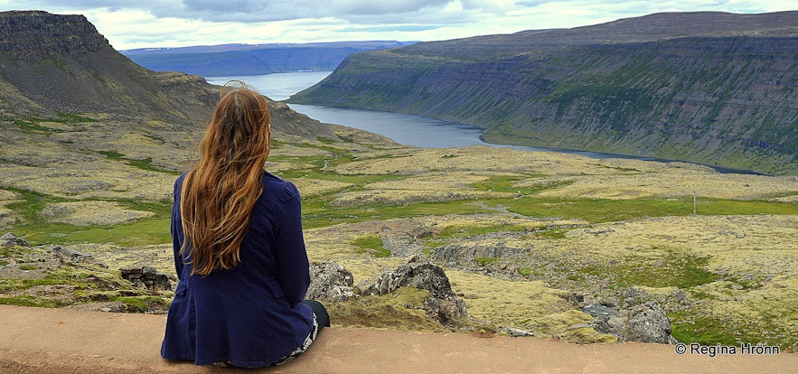 Admiring the view of the Arnarfjörður fjords