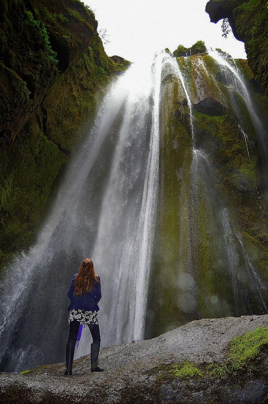 Regína by Gljúfrabúi waterfall