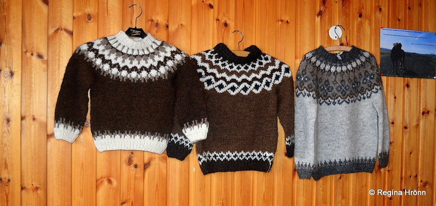 Icelandic sweaters for sale at Fjallakaffi