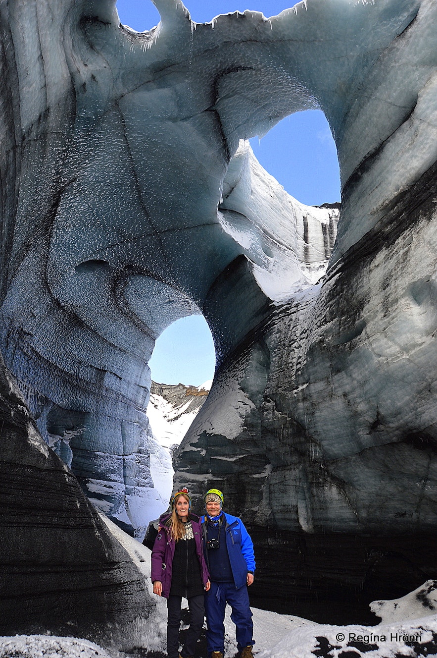 Regína by Katla ice cave in South-Iceland