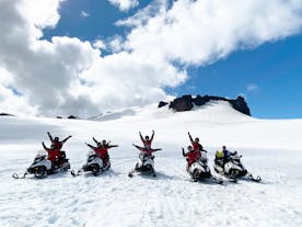 Spennende 3-timers tur med Super Jeep og snøscooter på isbreen Vatnajokull