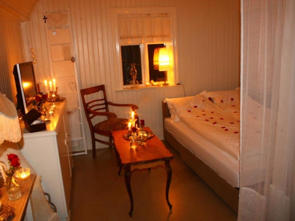 Gamli Bærinn Farmhouse has several cosy bedrooms.