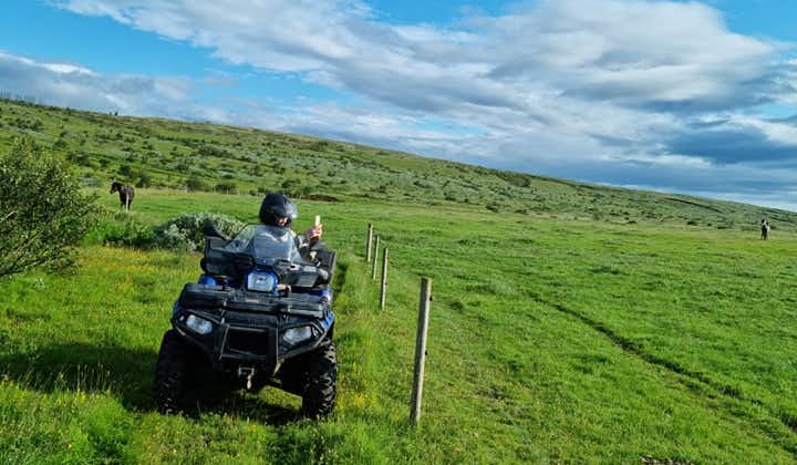 Take an ATV ride through the stunning verdant countryside of South Iceland.