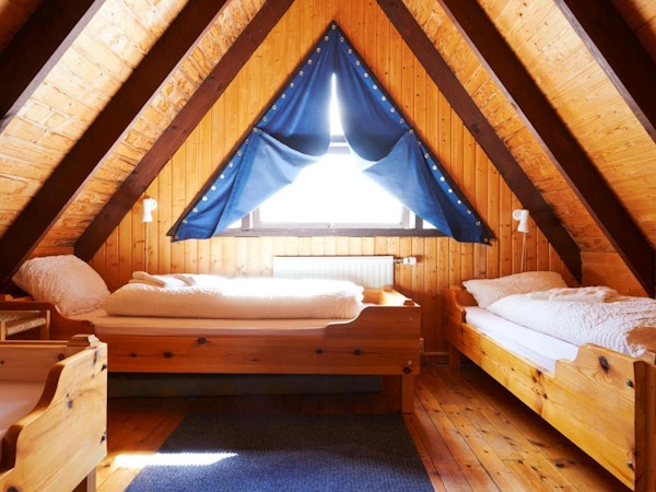 Birkihof Lodge has a rustic log cabin feel.