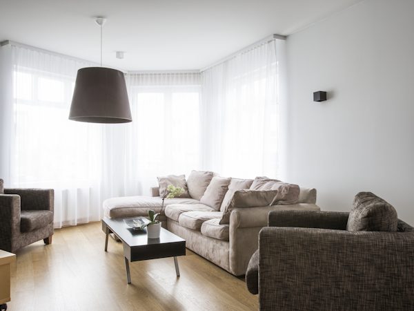 The Hotel Odinsve Apartments have large living areas.