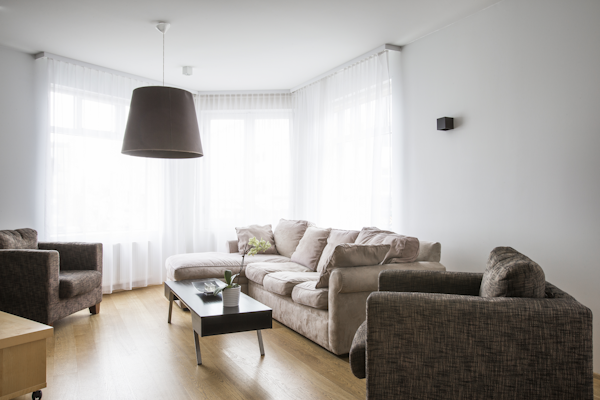 The Hotel Odinsve Apartments have large living areas.
