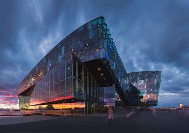 The famous Harpa Concert Hall which takes inspiration from the Icelandic nature for its design.