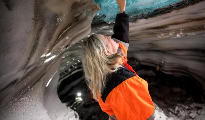 Ice caves are a magnificent feature of Iceland's glaciers.