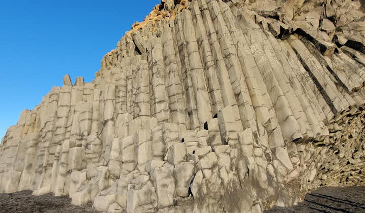 Basalt columns can be found at the cliffs of Reynisfjall.