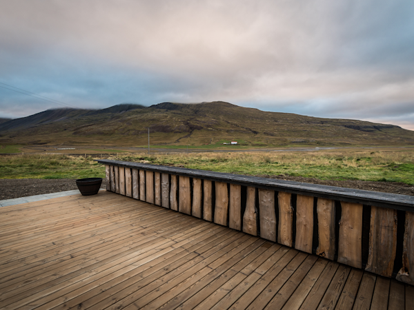 The Dalahyttur Lodges has beautiful views over the landscapes of West Iceland.