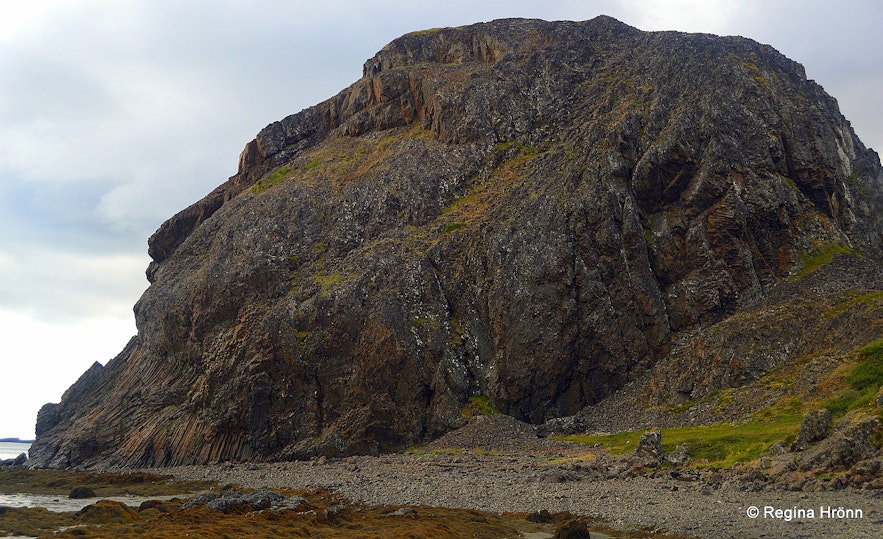 Bjartmarssteinn Rock in the Westfjords Region of Iceland - the Market Town of the Elves