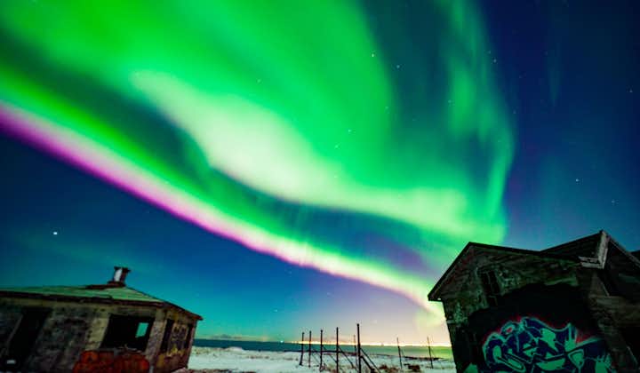 Aurora borealis dance over Iceland.