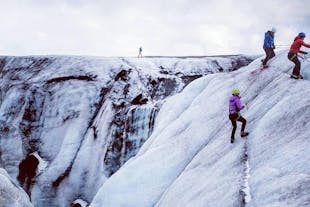 Glacier hiking is a fun Icelandic activity.