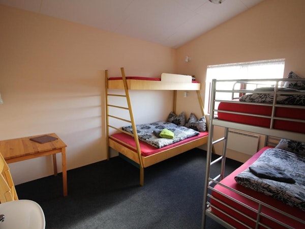 Hvoll Hostel has many bunk bed rooms for families.