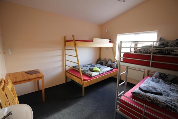 Hvoll Hostel has many bunk bed rooms for families.