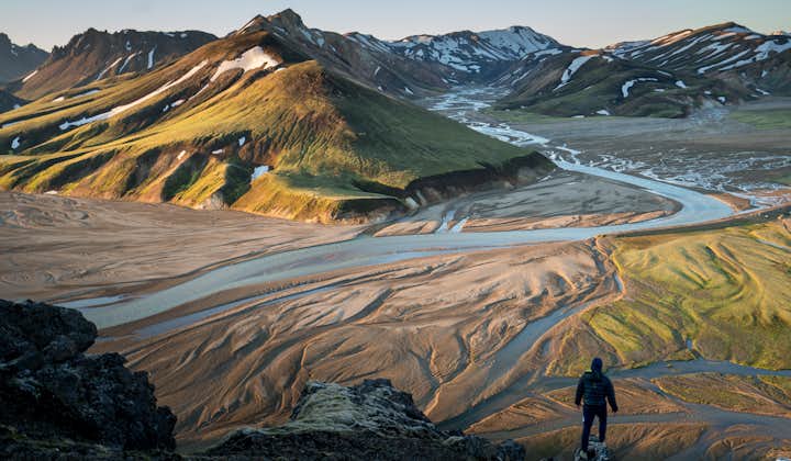 A sweeping view of the landscape at Landmannalaugar.