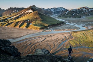 A sweeping view of the landscape at Landmannalaugar.