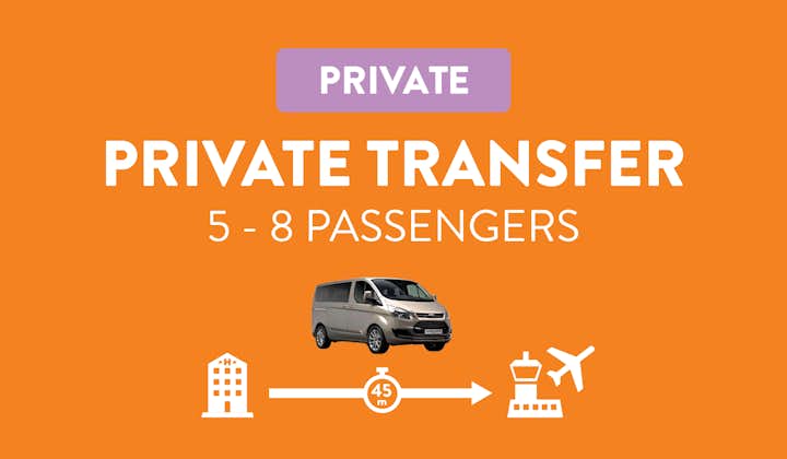 This transfer service between Keflavik International Airport and Reykjavik can accommodate 5-8 passengers.
