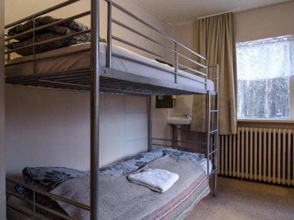 Bunk beds are available for travelers at Hotel Hjardarbol's triple room.