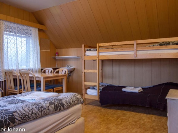 Hotel Hjardarbol has both bunk beds and single beds, perfect for families.
