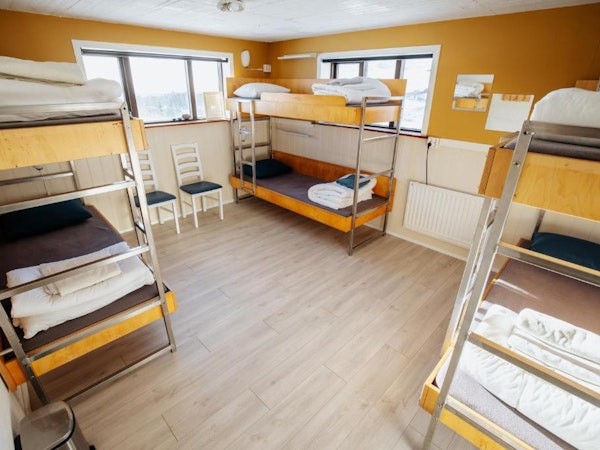 Travelers can enjoy a low cost stay at Vik HI Hostel's dormitory rooms.