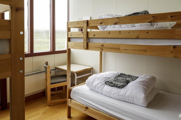 Broddanes HI Hostel has bunk bed rooms, perfect for a group of four.