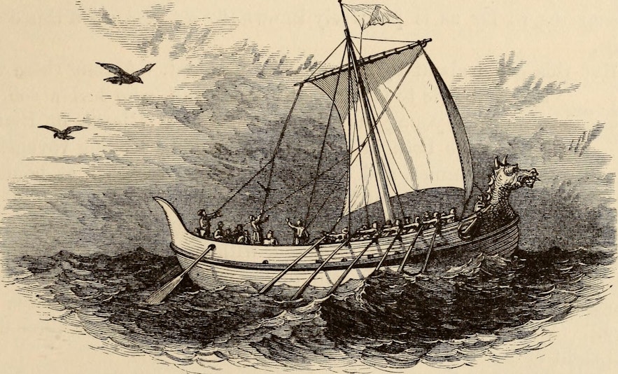 Hrafna-Floki派出渡鸦去寻找冰岛。
