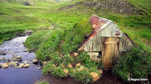 Hrunalaug Hot Spring natural thermal bathing area in the Southwest Icelandic countryside