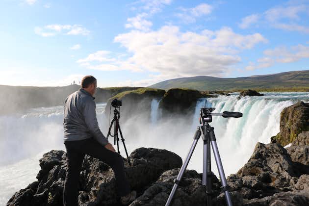 Tourists and photographers are welcome to explore the hidden waterfalls of North Iceland.