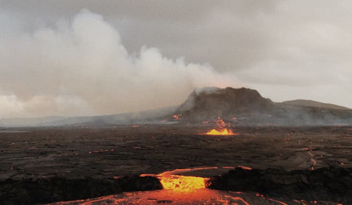 The breathtaking eruption site in Meradalir valley near Fagradalsfjall volcano.
